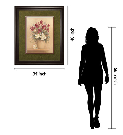 Classic Petal I By Gloria Eriksen - Framed Print Wall Art - Red