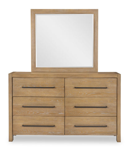 Horizons - Beveled Mirror - Weathered Oak