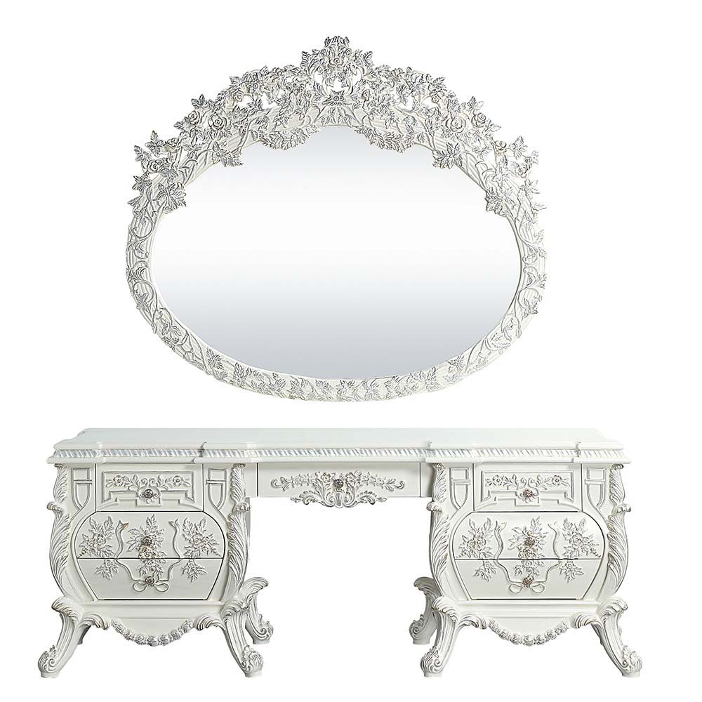 Vanaheim - Vanity Desk - Antique White Finish