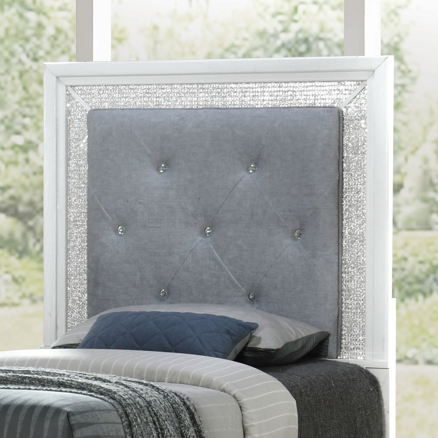 Reflections - Upholstered Panel Headboard With Lights