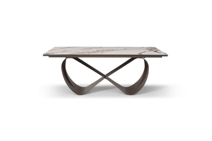 9305 - Dining Table - White / Dark Brown