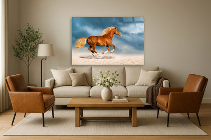 Tempered Glass With Foil - Golden Gallop - Light Brown