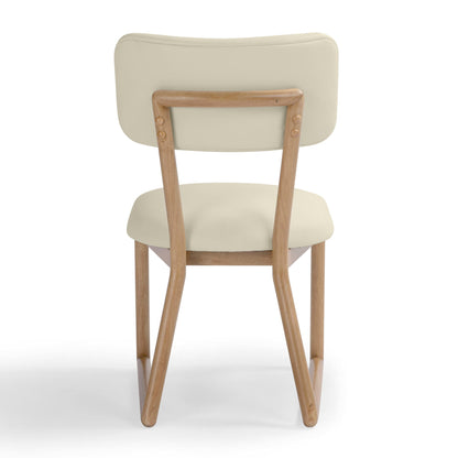 Bobbie - Vegan Leather Dining Chair - Cream