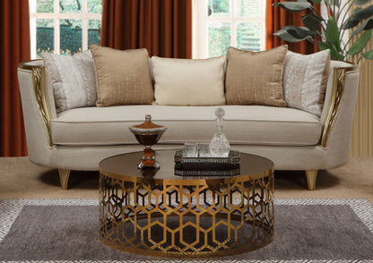 Cora - 3 Piece Living Room Set - Gold