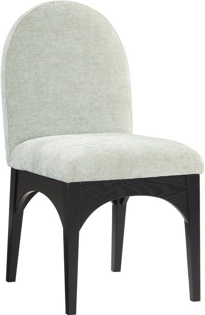 Waldorf - Chenille Dining Side Chair With Black Legs