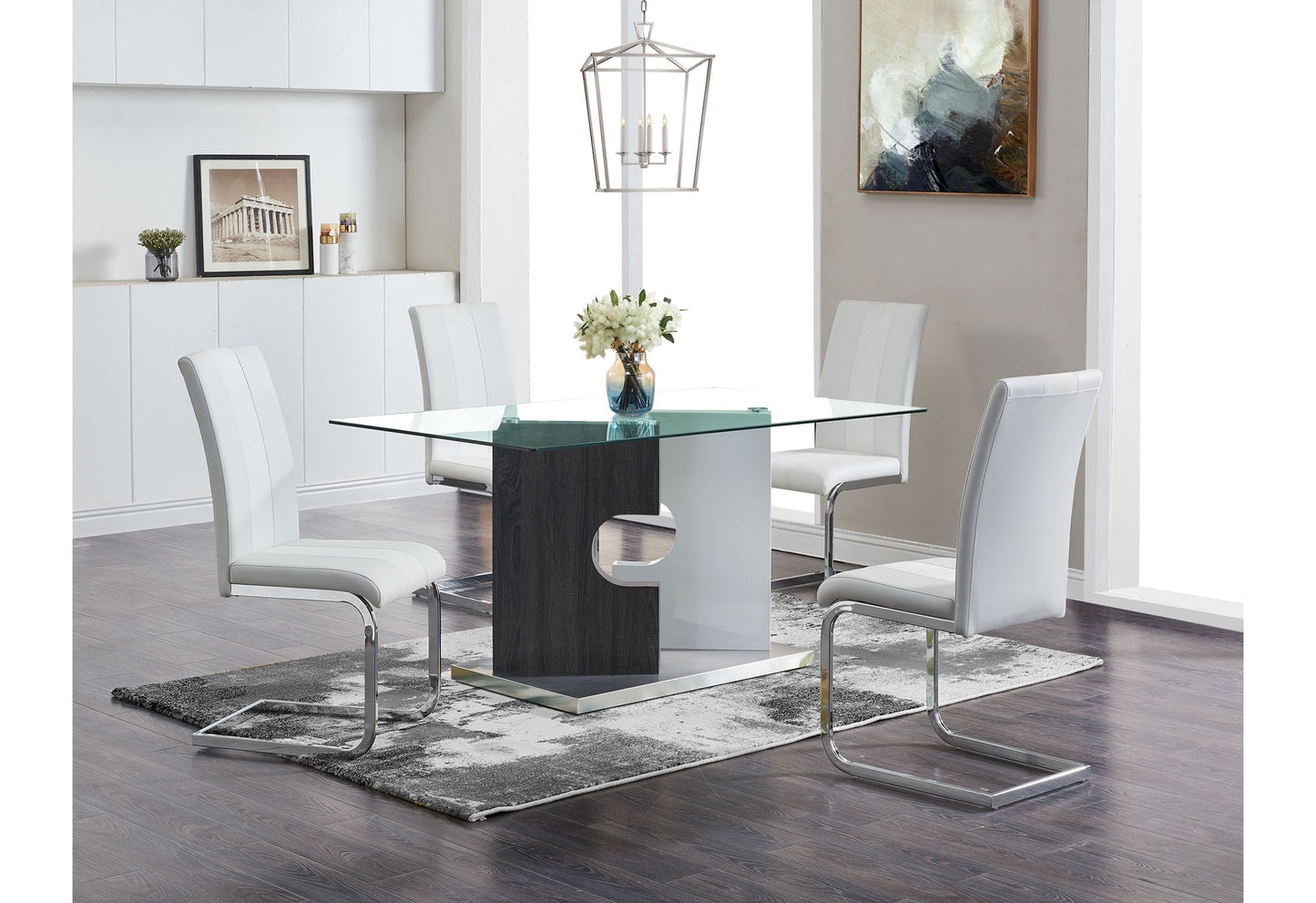 D219 - 7 Piece Dining Room Set (Dining Table And 6 Dinning Chairs) - White