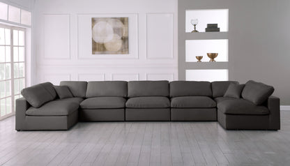 Plush - Velvet Standart Comfort Modular Sectional - Grey