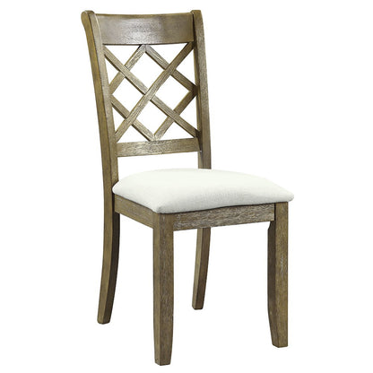 Karsen - Side Chair (Set of 2) - Beige Linen & Rustic Oak
