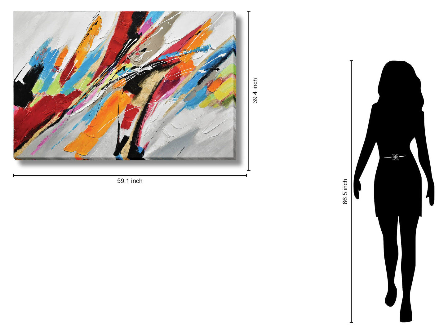 Sonic Prism Burst - 39" x 59" Framed Wall Art