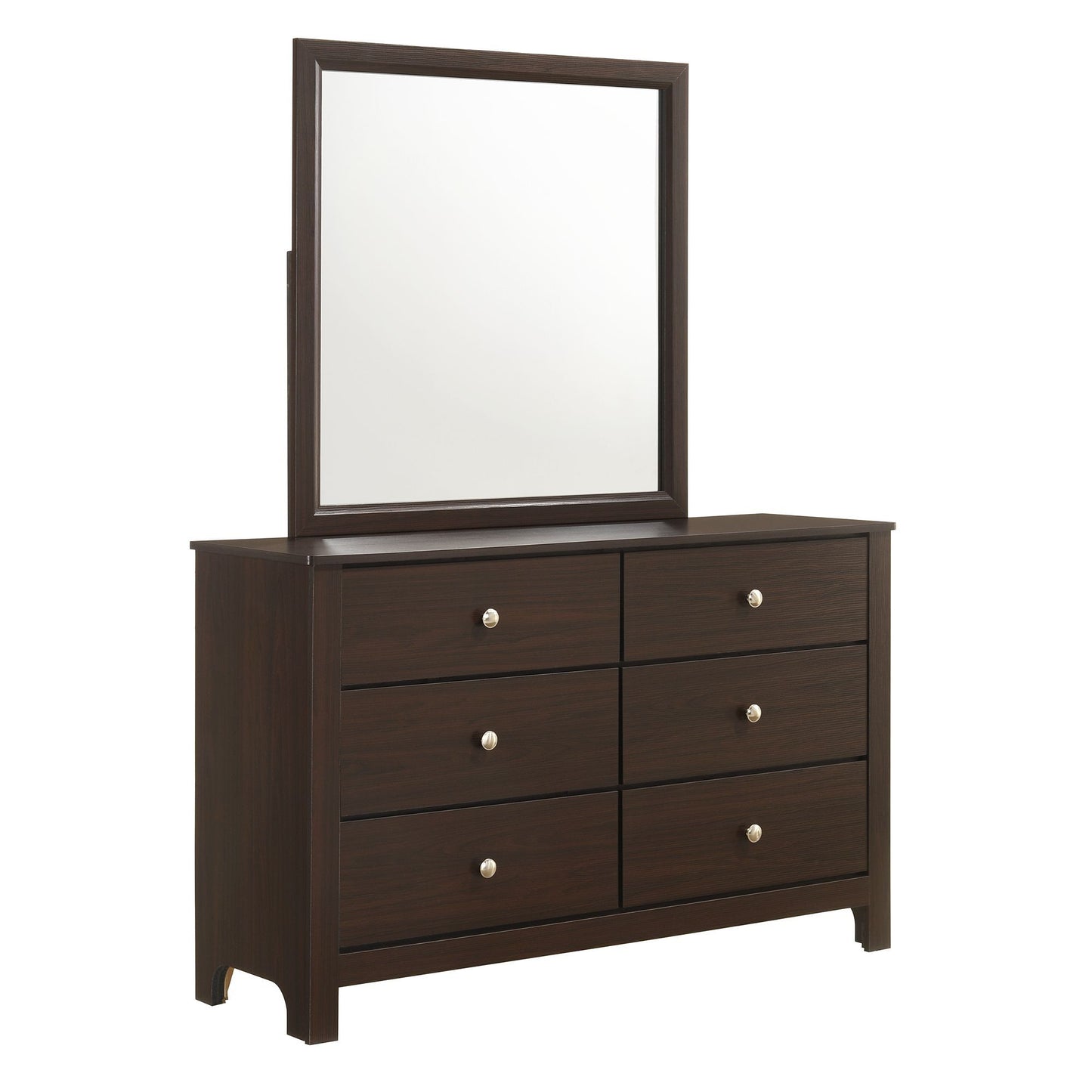 Sami - Youth Dresser And Mirror Set - Espresso