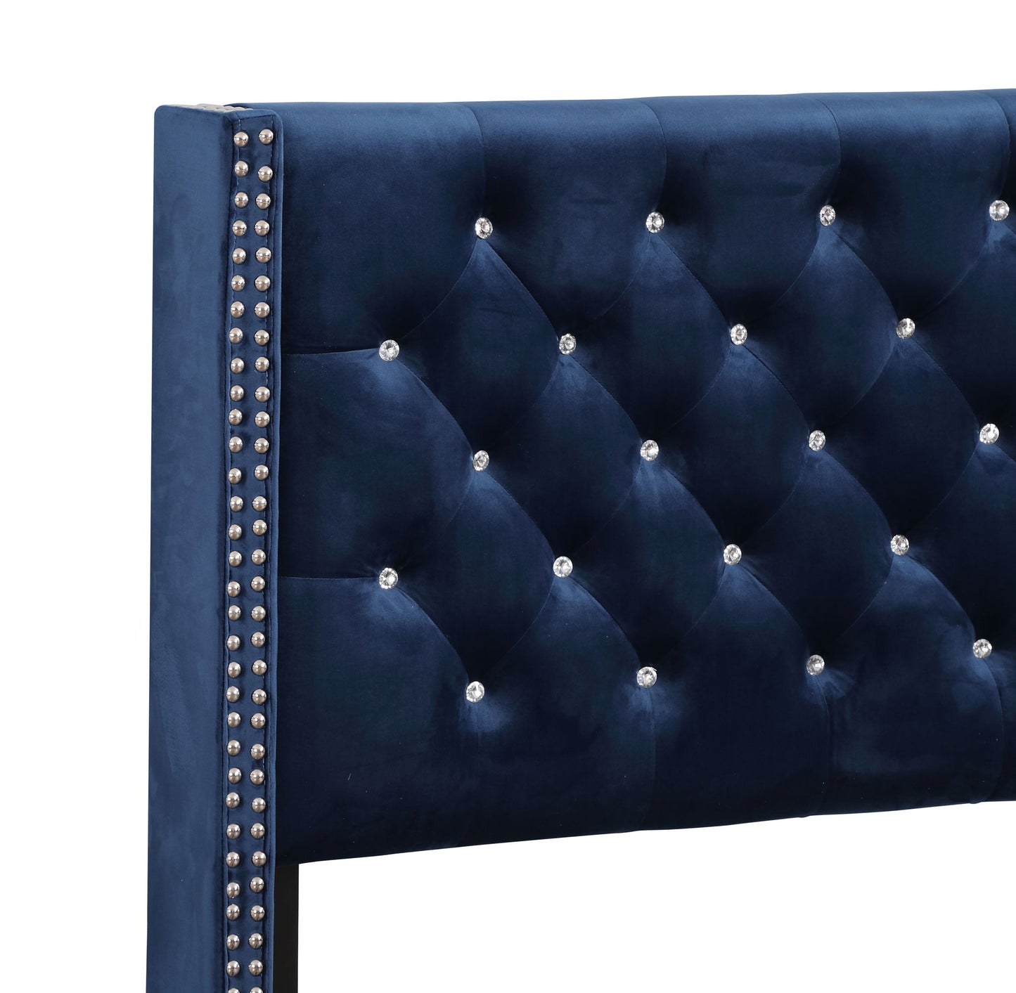 Glory Furniture - Julie - Faux Crystals Tufted Upholstered Bed