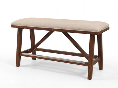 Langley - Backless Counter Height Upholstered Dining Bench - Fawn / Linen