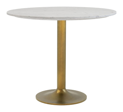 Fullerton - Dining Table - White / Gold