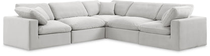 Comfy - 5 Piece Velvet Modular Corner Sectional