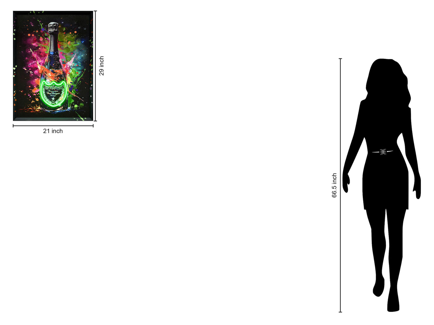 Neon Fizz Splash - 21" x 29" Framed Wall Art