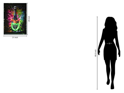 Neon Fizz Splash - 21" x 29" Framed Wall Art