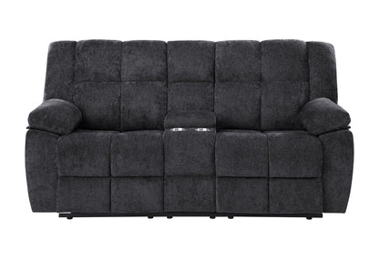 U6000 - Reclining Sofa / Console Reclining Loveseat - Black