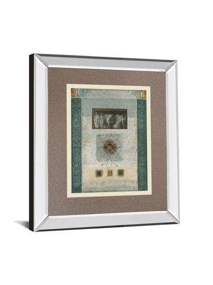 Romanesque I By Douglas - Mirror Framed Print Wall Art - Green