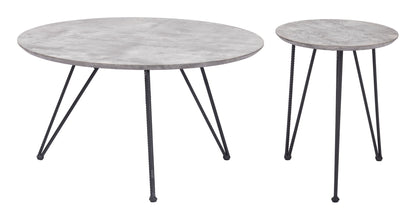Kerris - Coffee Table Set - Gray / Black