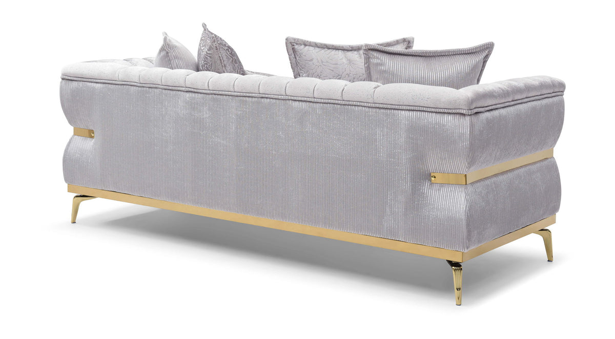Eaton - Sofa - Shiny Silver