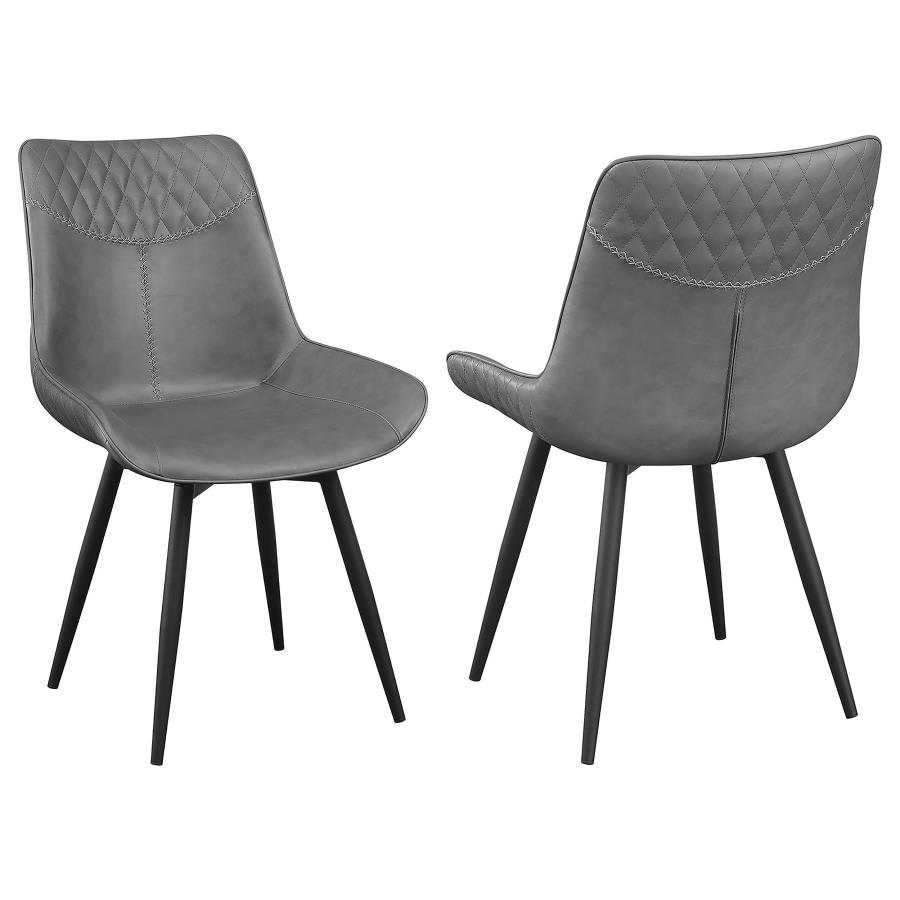 Brassie - Upholstered Swivel Dining Side Chair (Set of 2) - Gray