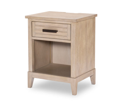 Edgewater Soft Sand - Leg Nightstand - Light Brown