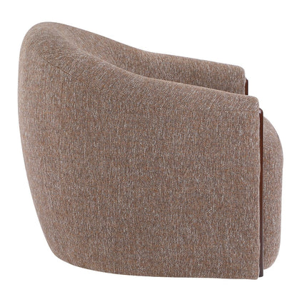 Ballona - Accent Chair With Swivel - Brown Chenille