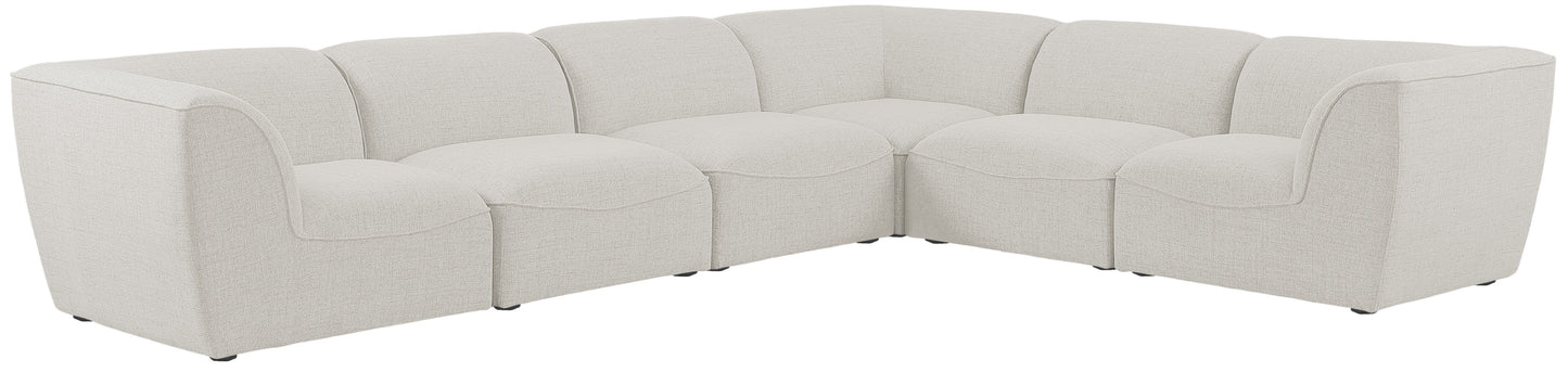 Miramar - Modular Sectional 6 Piece - Cream - Fabric