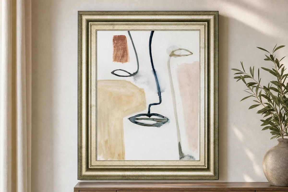 22x26 Masque I By Victoria Barnes - Beige