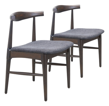 Tuzka - Dining Chair (Set of 2) - Gray / Espresso