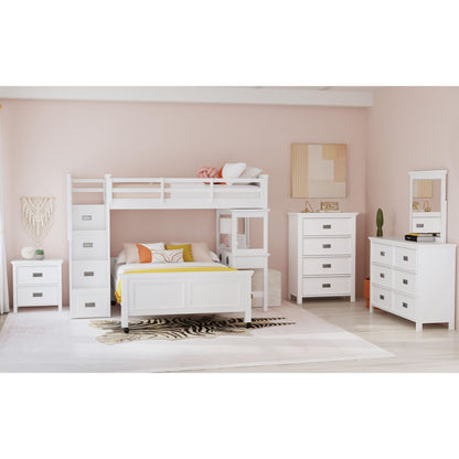 Hampton Kids - Loft With Staircase And Desk With Speaker Bedroom Set