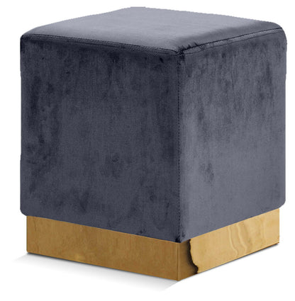 Jax - Stool Ottoman with Gold Base