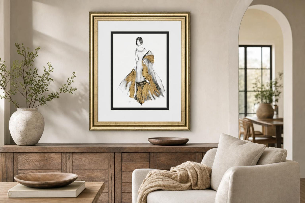 34x40 All That Glitters II By Tava Studios - White