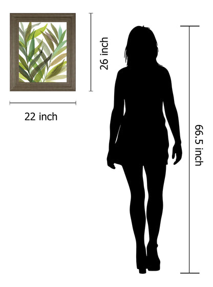 Tropical Greens I By Rebecca Meyers - Framed Print Wall Art - Green