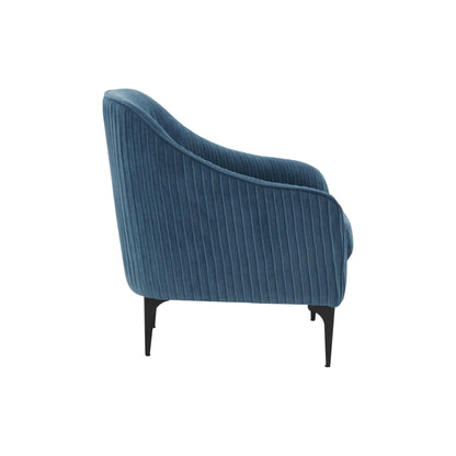 Serena - Velvet Accent Chair With Black Legs