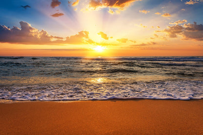 Tempered Glass With Foil - Sunset Beach - Beige