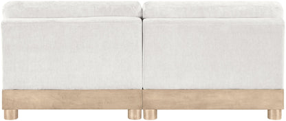 Turin - Chenille Fabric Upholstered Modular Sectional - White