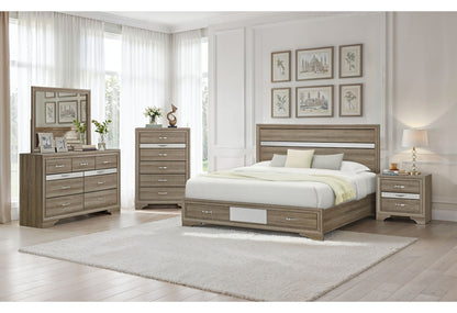 Seville - Queen Bed - Brown / Natural