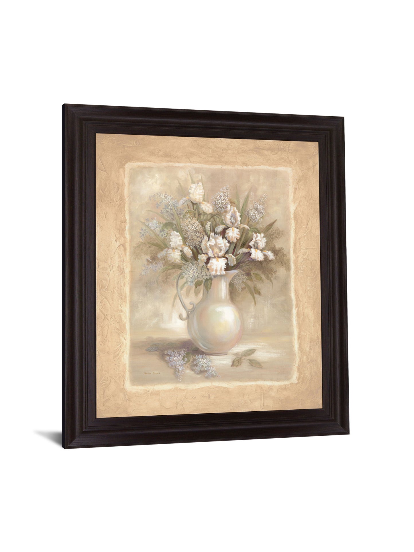 Ivory Blossom Pitcher - 28" x 34" Framed Wall Art