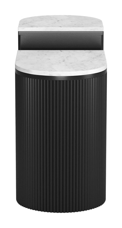 Ormara - Side Table Set - White / Black