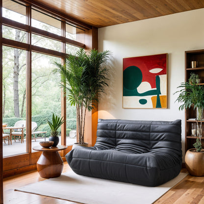 Relax - Vegan Leather 54.75" Upholstered Loveseat