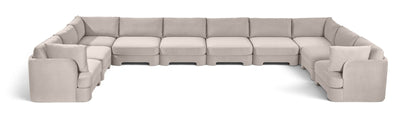 Hammond - Velvet Performance Fabric Upholstered 10 Piece Sectional