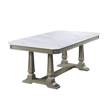 Zumala - Dining Table - Marble Top & Weathered Oak