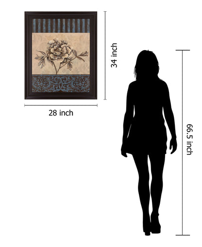 Muted Blossom Harmony - 28" x 34" Framed Wall Art