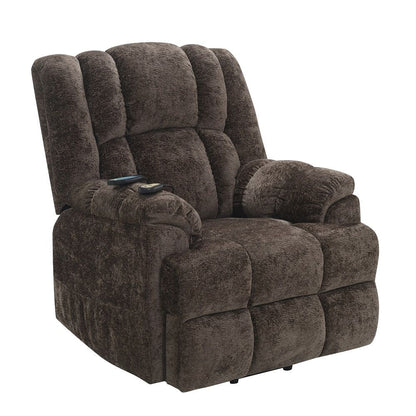 Pacay - Power Recliner With Lift & Heating & Massage - Brown