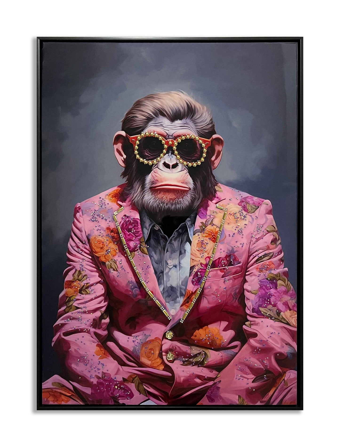 Ornate Rose Glamour - 21" x 29" Framed Wall Art