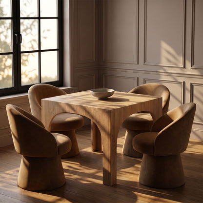 Selene - Upholstered Swivel Dining Chair