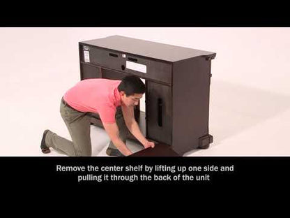 Roddinton - XL TV Stand w/Fireplace Option - Dark Brown