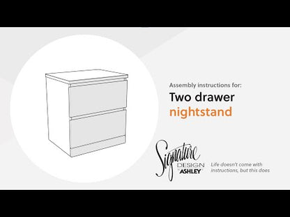 Onita - White - Two Drawer Night Stand