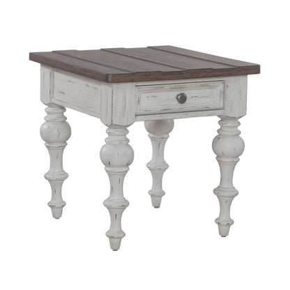 River Place - End Table - White